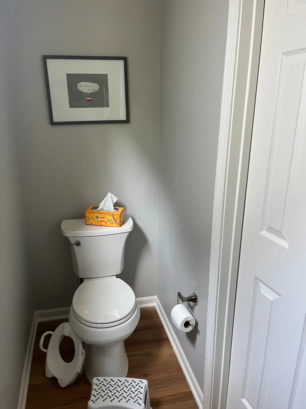 Family bathroom with tub-shower and vanity — before